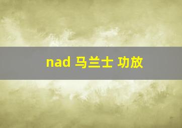 nad 马兰士 功放